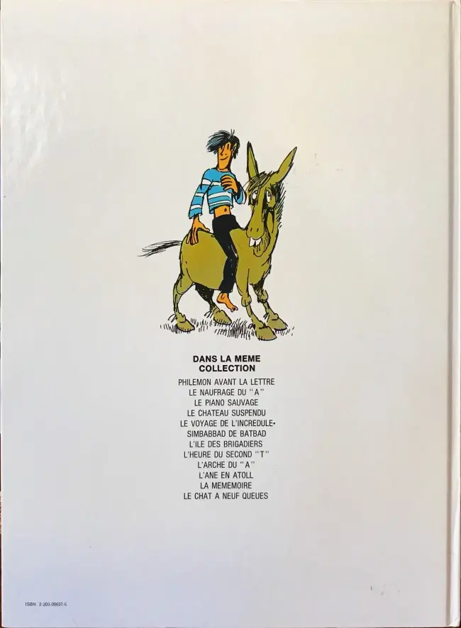 Verso de l'album Philémon Tome 3 Philémon et le piano sauvage