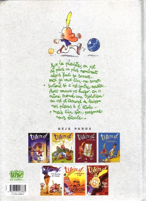 Verso de l'album Titeuf Tome 6 Tchô, monde cruel