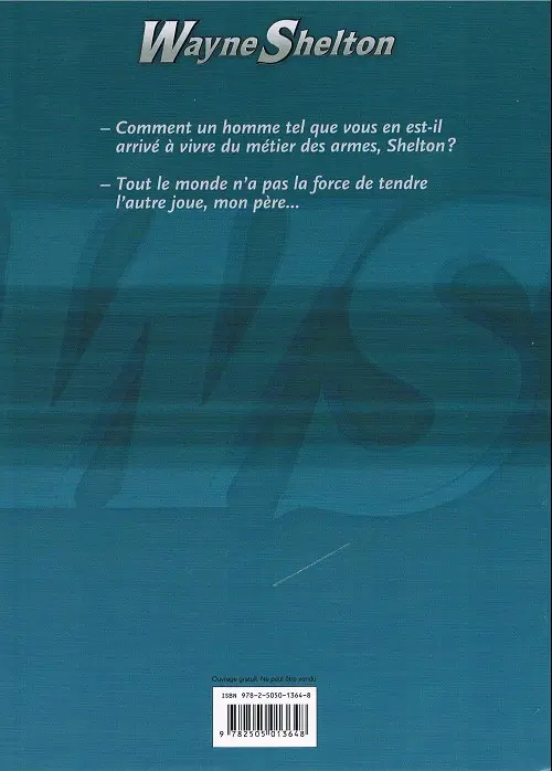 Verso de l'album Wayne Shelton Tome 4 Le survivant