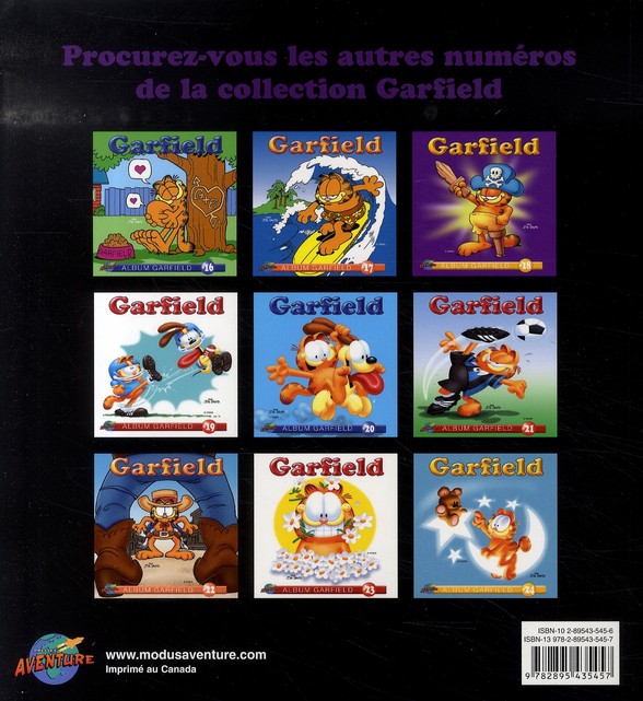 Verso de l'album Garfield #25