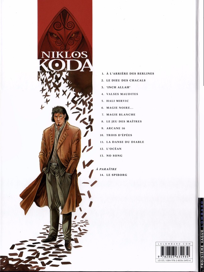 Verso de l'album Niklos Koda Tome 13 No song