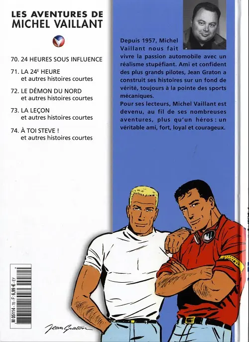 Verso de l'album Michel Vaillant La Collection Tome 70 24 heures sous influence