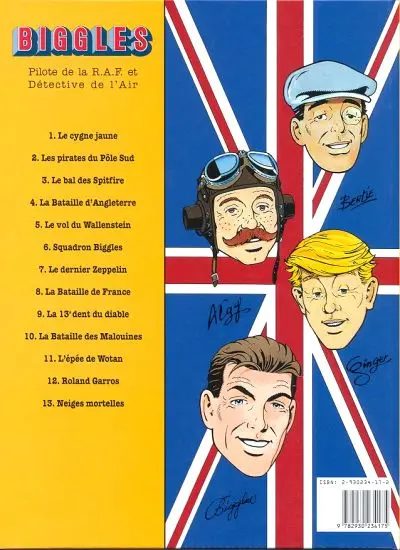 Verso de l'album Biggles Tome 13 Neiges mortelles