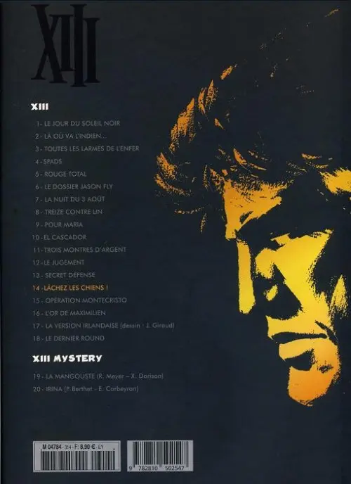 Verso de l'album XIII Tome 14 Lachez les chiens !