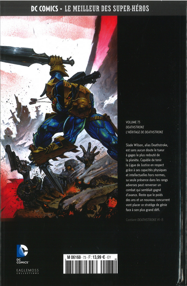 Verso de l'album DC Comics - Le Meilleur des Super-Héros Volume 73 Deathstroke - L'Héritage de Deathstroke