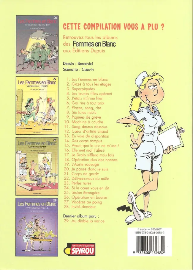 Verso de l'album Les Femmes en Blanc Les maux pour rire