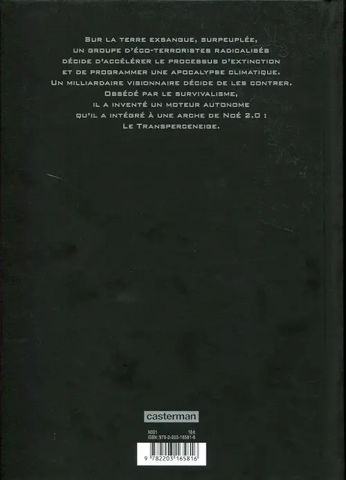 Verso de l'album Le Transperceneige Tome 5 Extinctions Acte 1