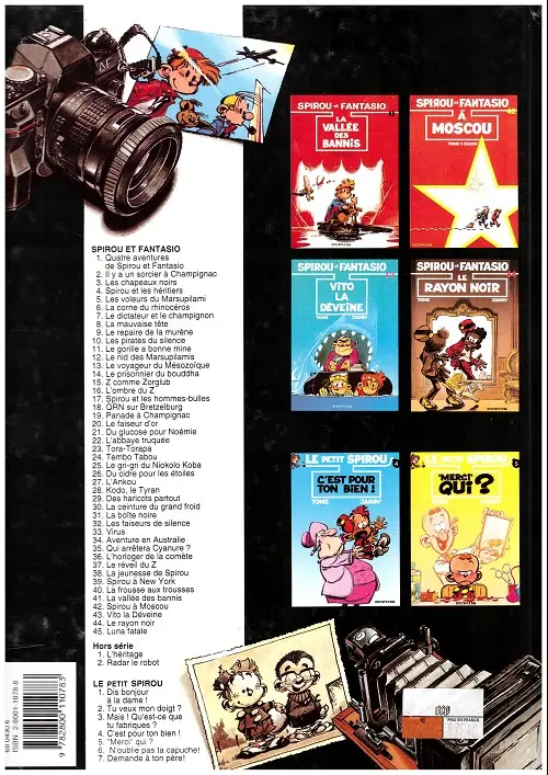 Verso de l'album Spirou et Fantasio Tome 34 Aventure en Australie