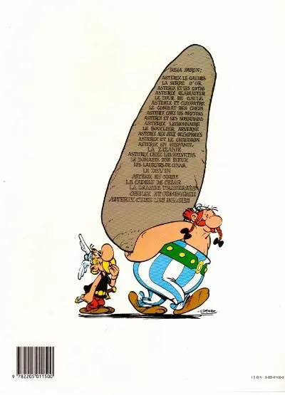 Verso de l'album Astérix Tome 24 Astérix chez les Belges