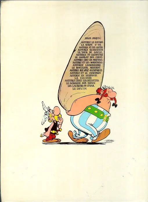 Verso de l'album Astérix Tome 16 Astérix chez les Helvètes