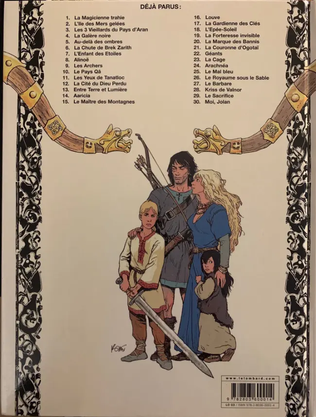 Verso de l'album Thorgal Tome 3 Les 3 vieillards du pays d'Aran