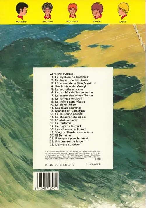 Verso de l'album La Patrouille des Castors Tome 21 Passeport pour le néant