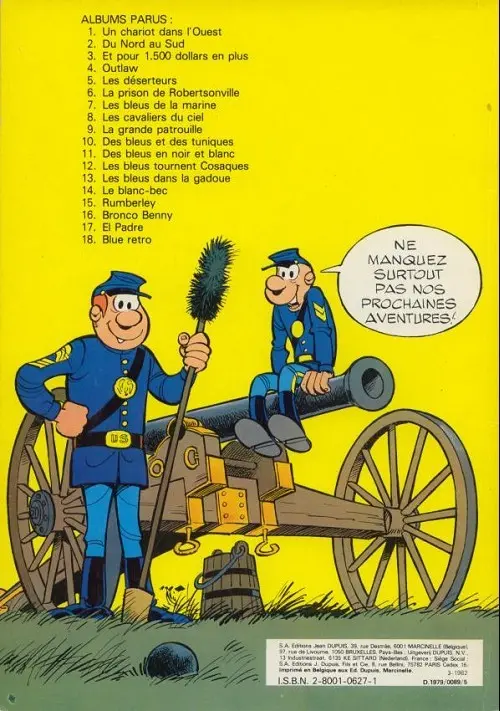 Verso de l'album Les Tuniques Bleues Tome 14 Le blanc-bec
