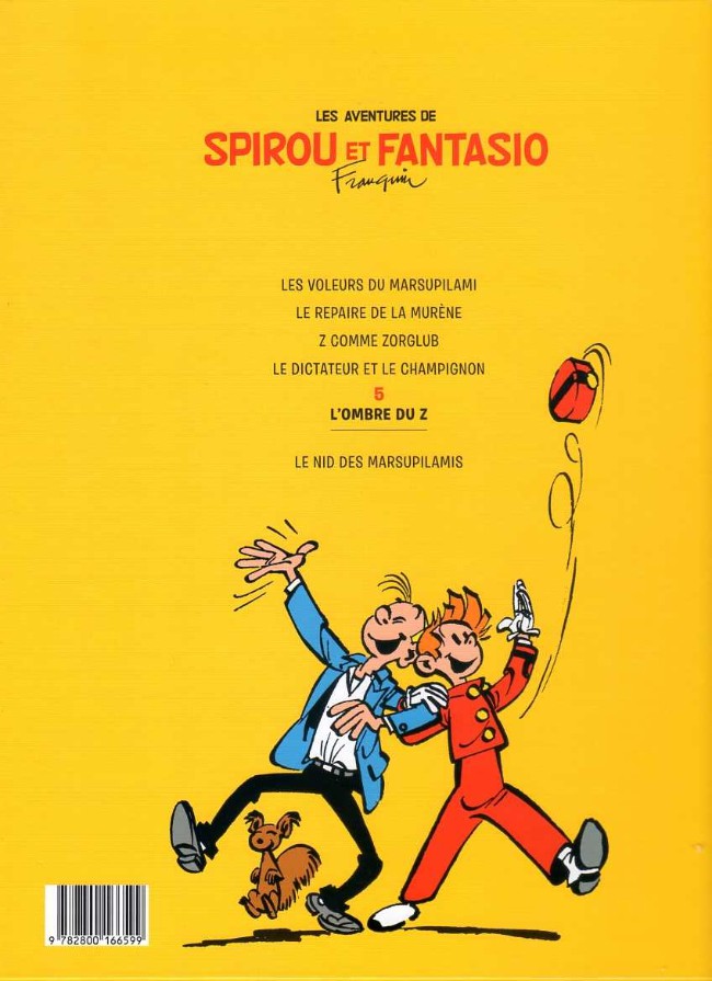 Verso de l'album Spirou et Fantasio Tome 16 L'Ombre du Z