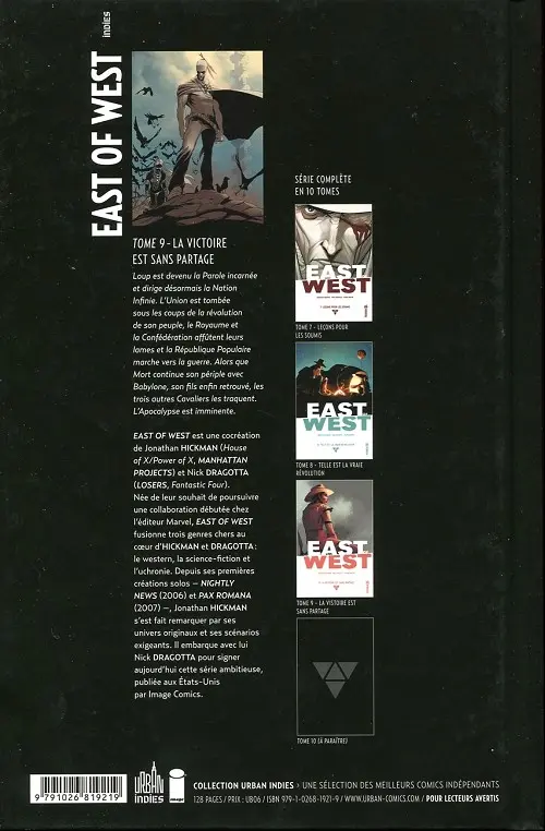 Verso de l'album East of West 9 La victoire est sans partage