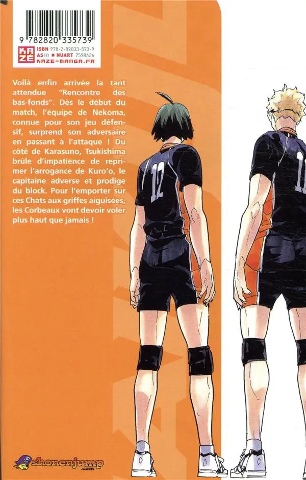Verso de l'album Haikyu !! Les As du Volley 34