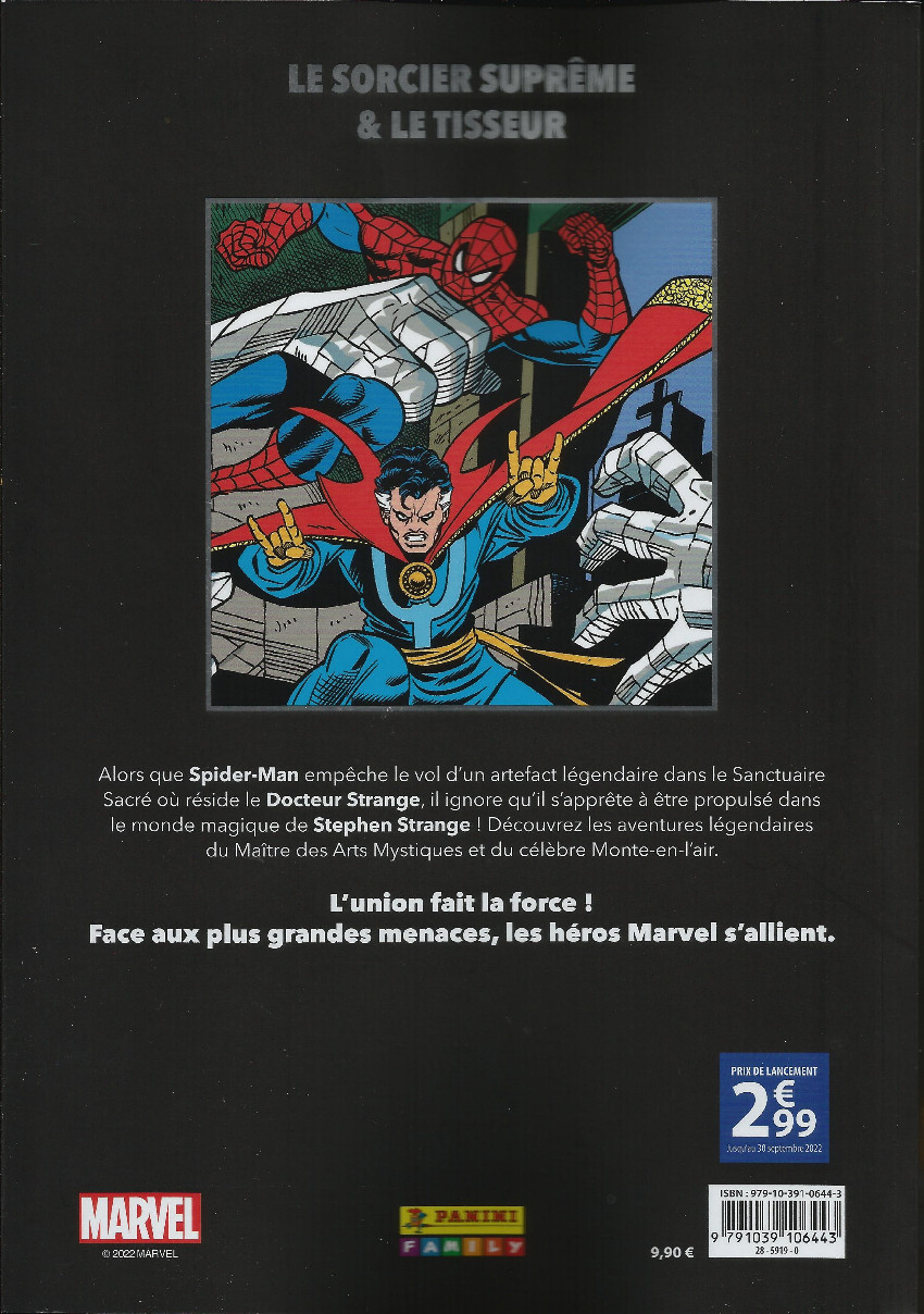 Verso de l'album Marvel - Les Grandes Alliances Tome 5 Doctor Strange & Spider-Man