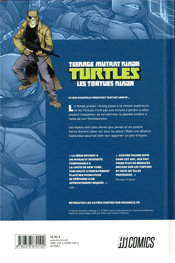 Verso de l'album Teenage Mutant Ninja Turtles - Les Tortues Ninja Tome 7 L'attaque sur le technodrome