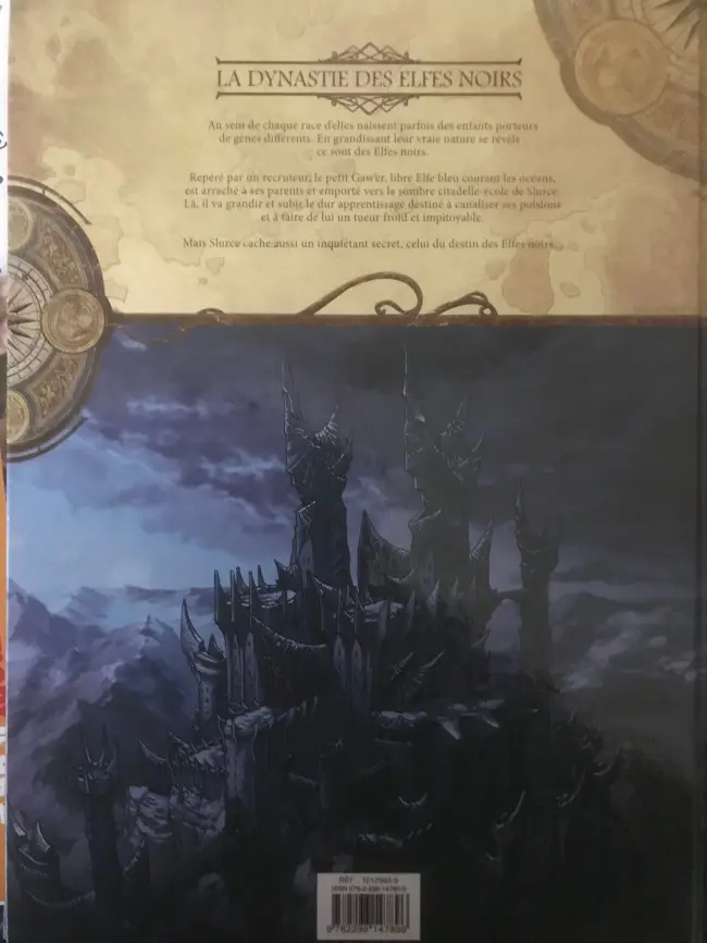 Verso de l'album Elfes Tome 5 La Dynastie des Elfes noirs
