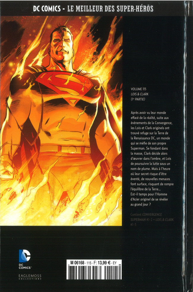 Verso de l'album DC Comics - Le Meilleur des Super-Héros Volume 115 Superman - Lois & Clark 1re partie