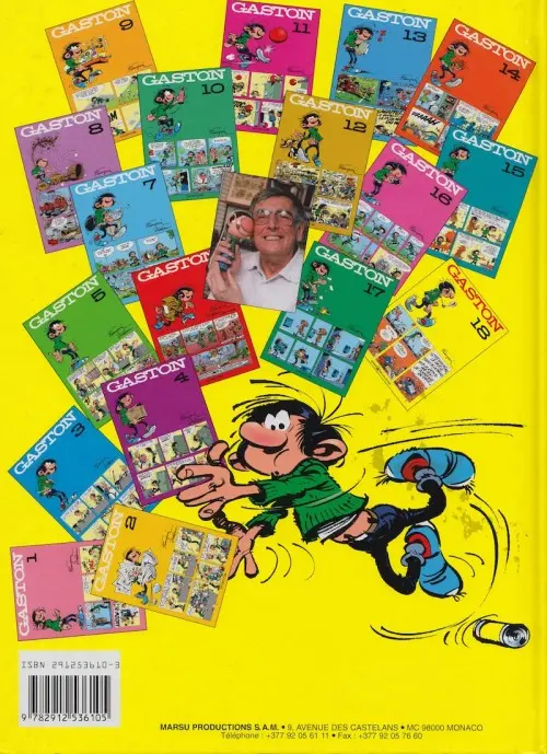 Verso de l'album Gaston Tome 18