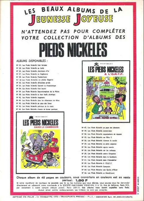 Verso de l'album Bibi Fricotin 2e Série - Societé Parisienne d'Edition Tome 55 Bibi Fricotin sème le bonheur