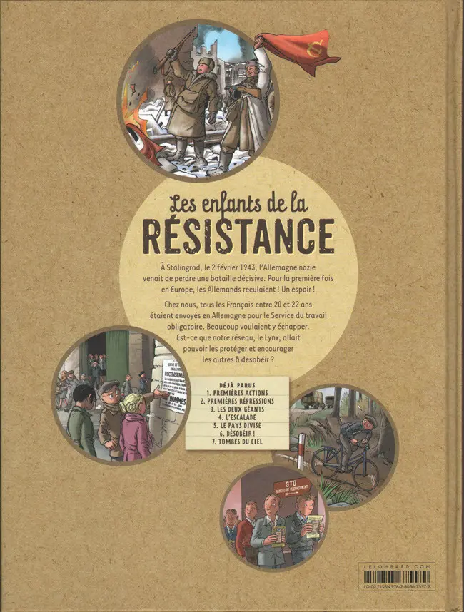 Verso de l'album Les Enfants de la Résistance Tome 6 Désobéir !