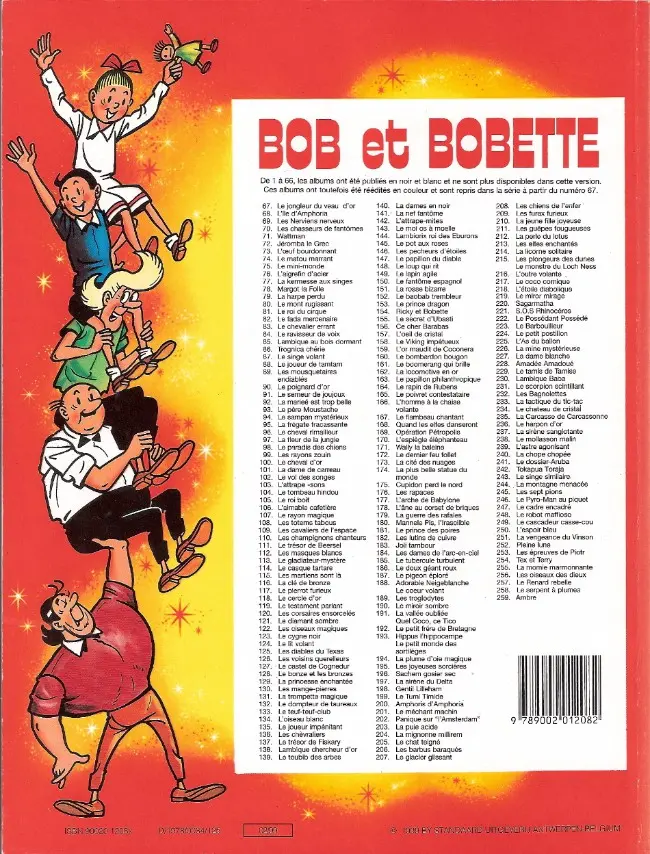 Verso de l'album Bob et Bobette Tome 169 Opération Pétropolis