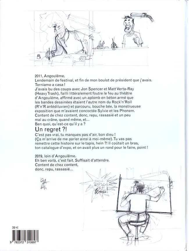 Verso de l'album Baru : Catalogue Déraisonnable pour une Exposition Fantasmée
