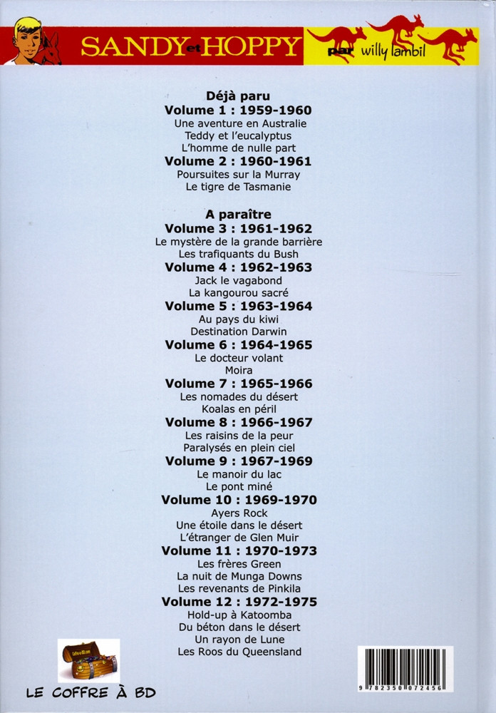 Verso de l'album Sandy & Hoppy Intégrale volume 2: 1960-1961