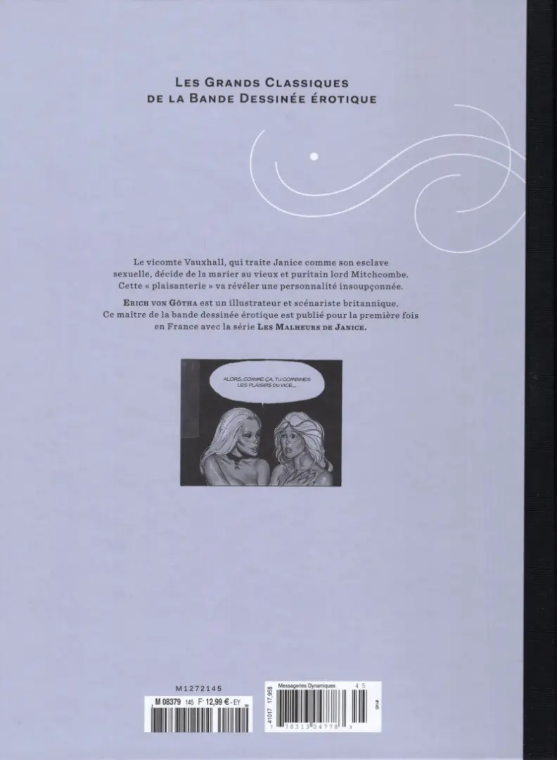 Verso de l'album Les Grands Classiques de la Bande Dessinée Érotique - La Collection Tome 145 Les malheurs de Janice - Tome 2