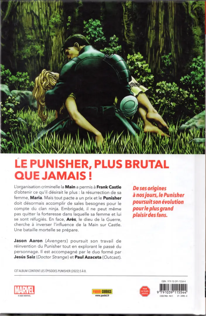 Verso de l'album Punisher 2 L'homme et le diable