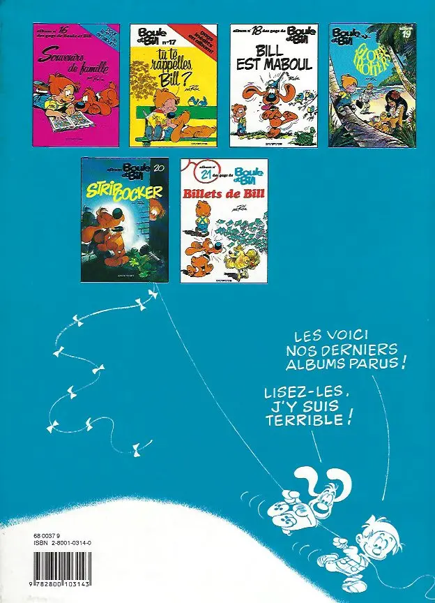 Verso de l'album Boule & Bill Tome 9 Une vie de chien !