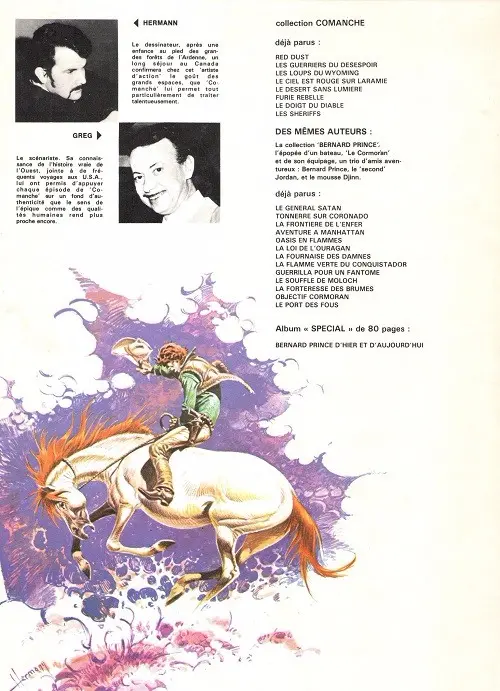 Verso de l'album Comanche Tome 8 Les shériffs
