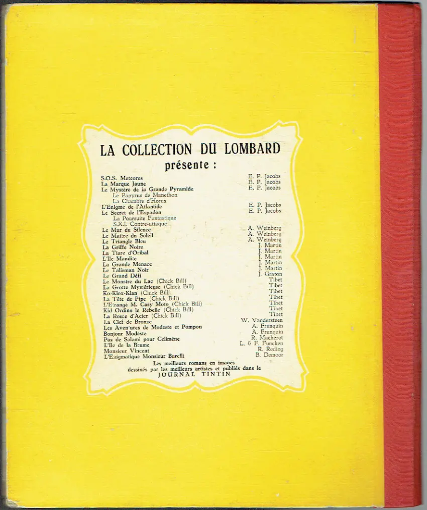 Verso de l'album Chick Bill Tome 3 La route d'acier