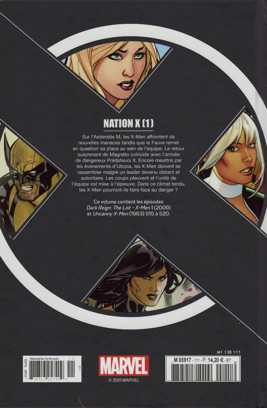 Verso de l'album X-Men - La Collection Mutante Tome 111 Nation X (1)