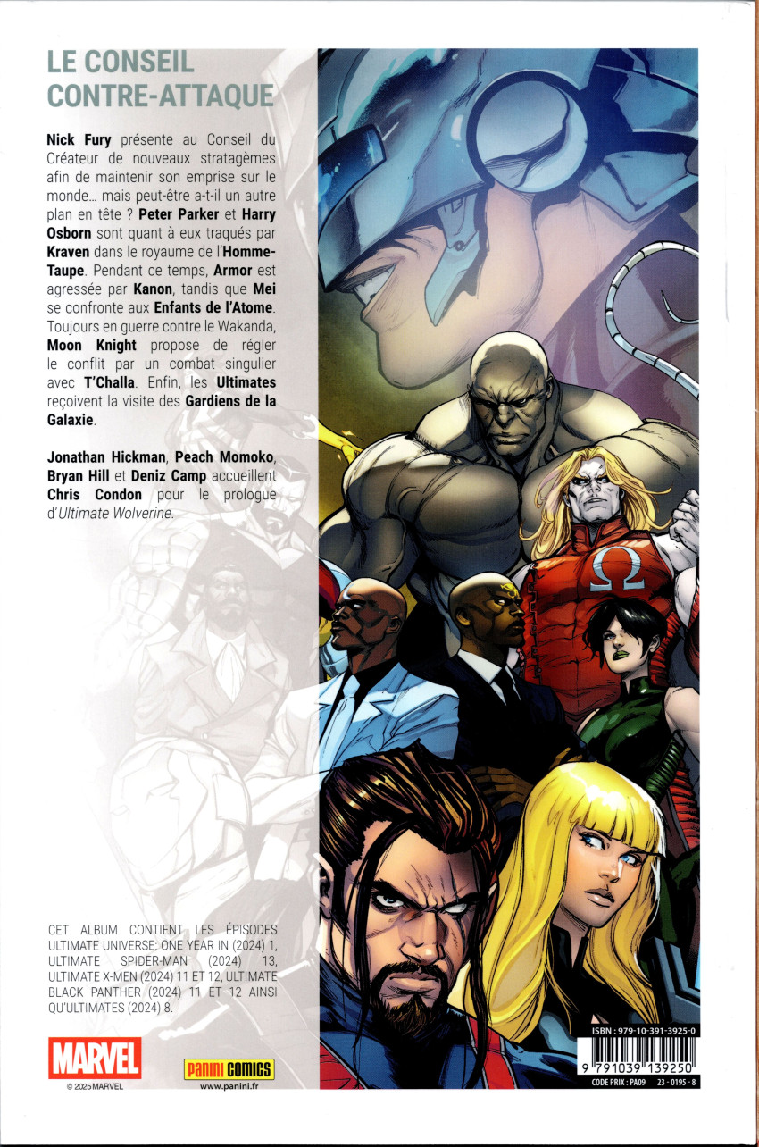 Verso de l'album Ultimate Universe 07