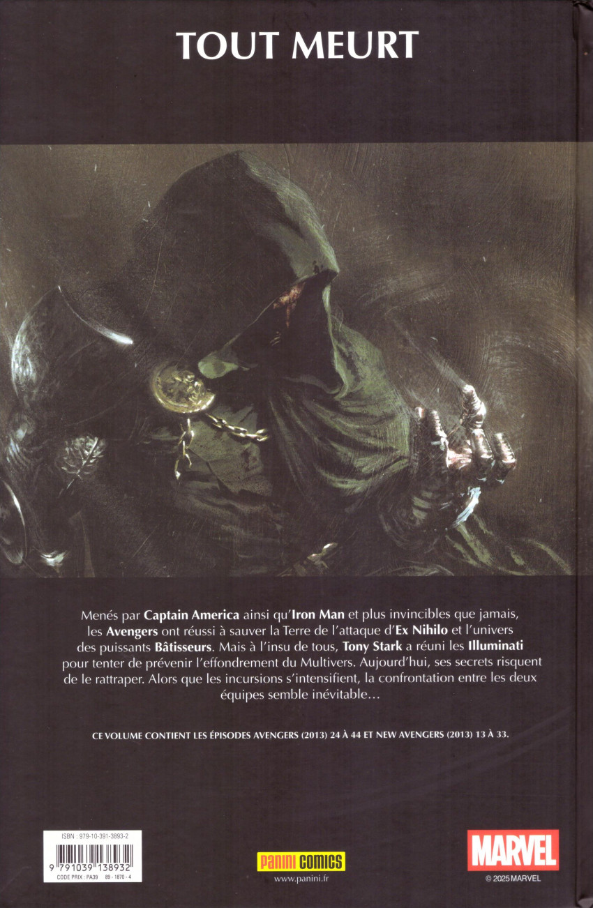 Verso de l'album Avengers de Jonathan Hickman 2