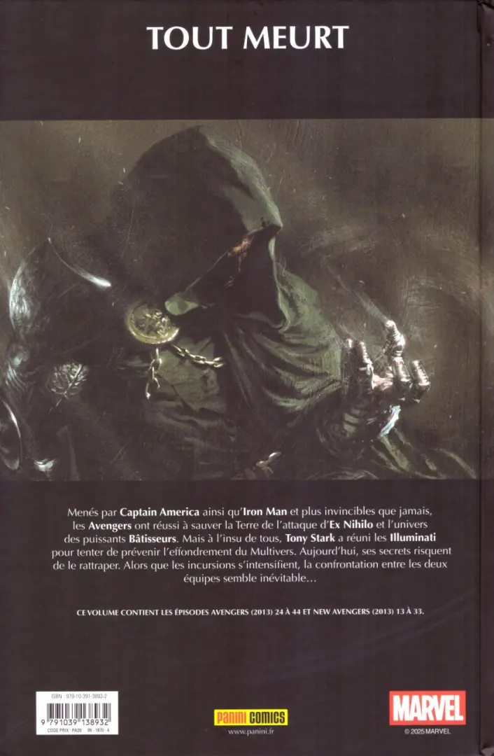 Verso de l'album Avengers de Jonathan Hickman 2