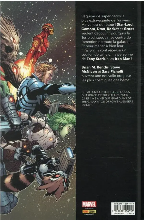 Verso de l'album Les Gardiens de la Galaxie Cosmic Avengers
