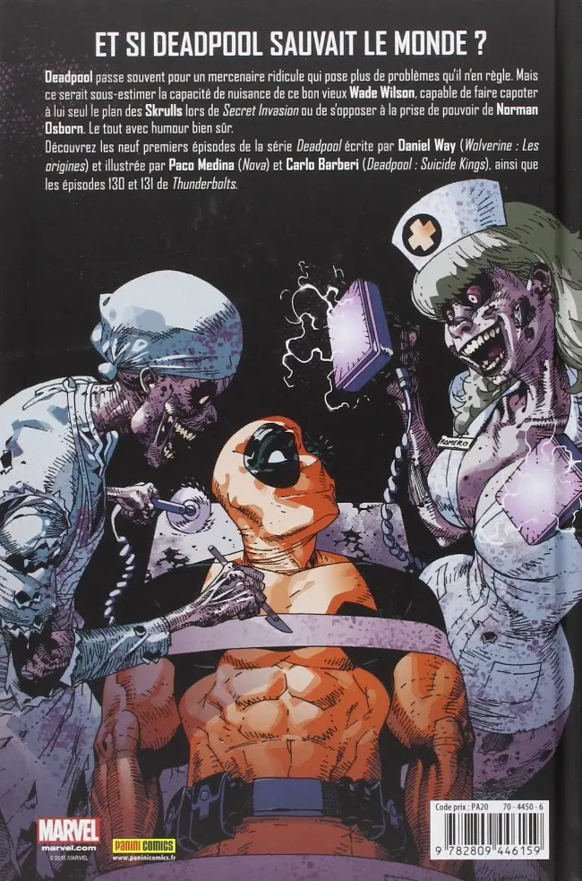 Verso de l'album Deadpool Une affaire épouvantable
