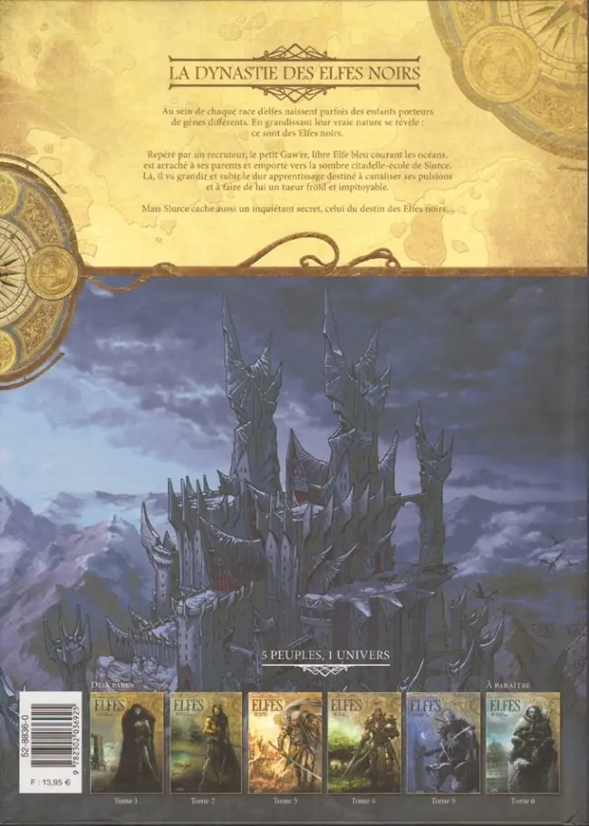 Verso de l'album Elfes Tome 5 La Dynastie des Elfes noirs