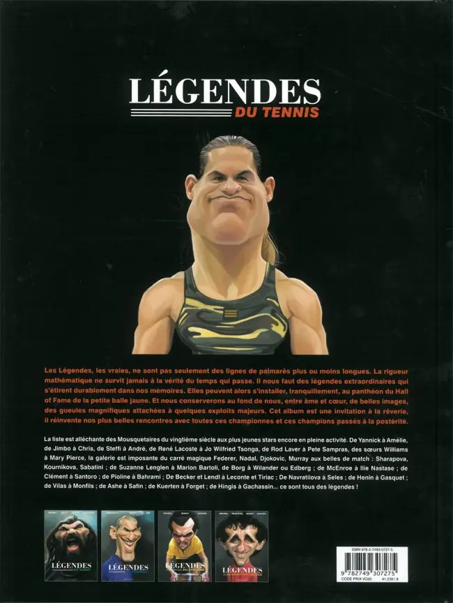 Verso de l'album L'Équipe de rêve - Légendes Tome 4 Légendes du Tennis