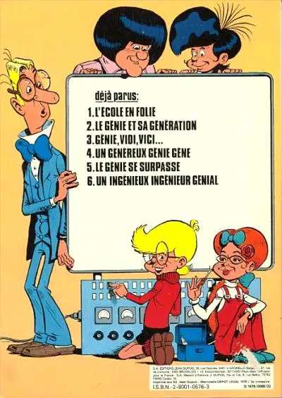 Verso de l'album M. Rectitude et Génial Olivier Tome 6 Un ingénieux ingénieur génial