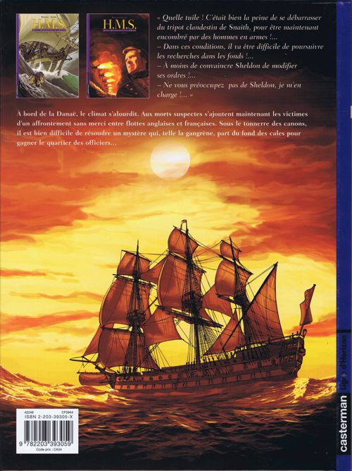Verso de l'album H.M.S. - His Majesty's Ship Tome 2 Capturez la Danaë !