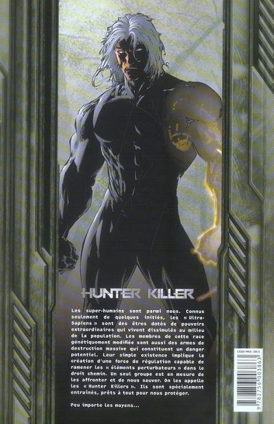 Verso de l'album Hunter killer 1 Révélations