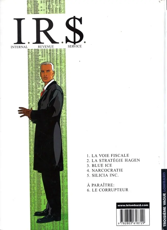 Verso de l'album I.R.$. Tome 5 Silicia Inc.
