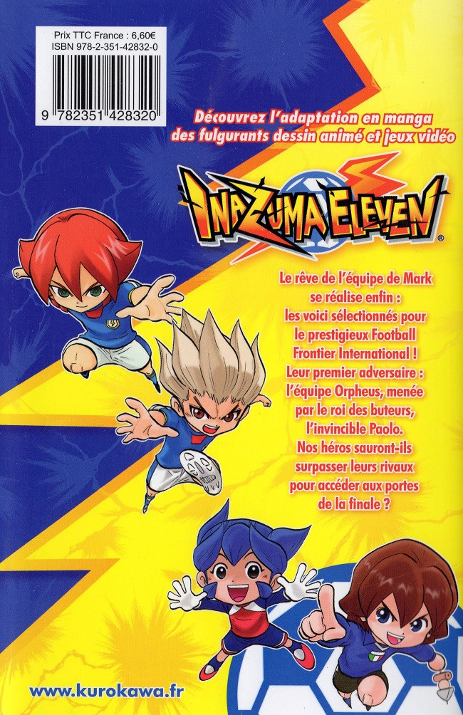 Verso de l'album Inazuma Eleven 10