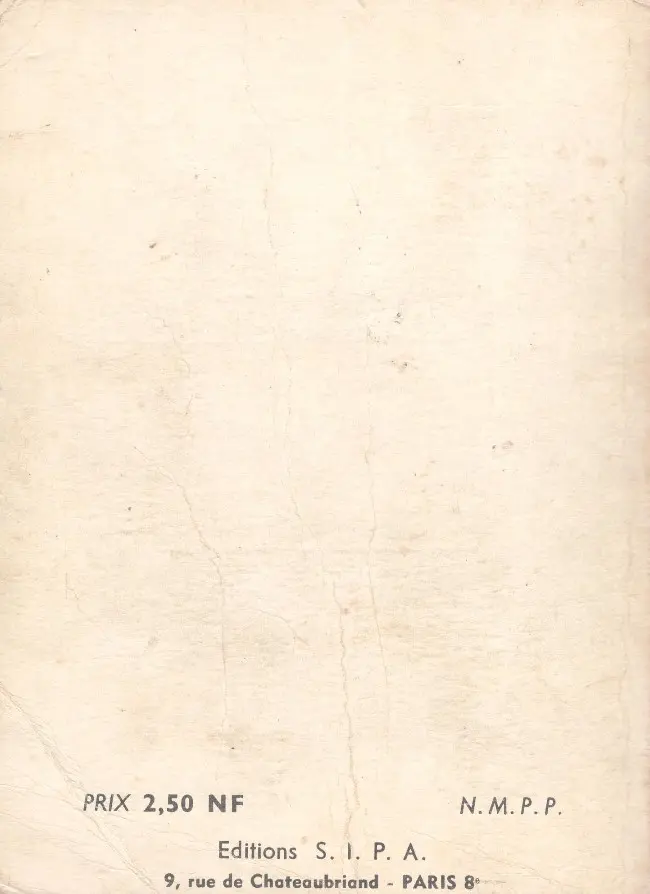 Verso de l'album Jim Tomahawk Album N° 2