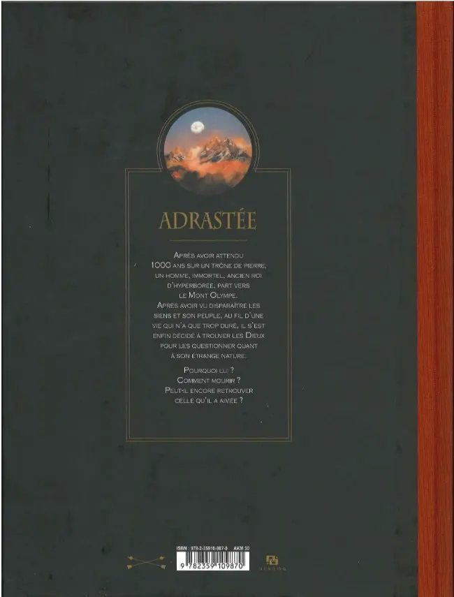 Verso de l'album Adrastée Intégrale